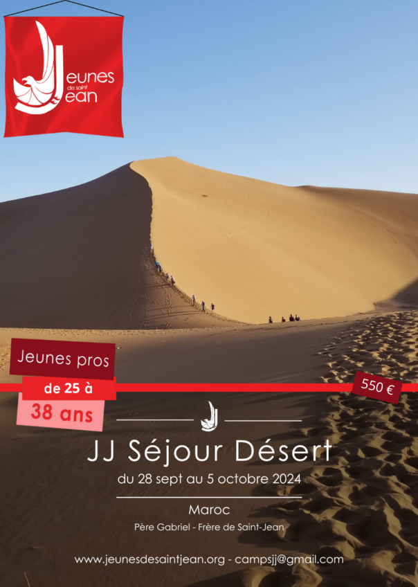 Affiche séjour JJ désert - jeunes professionnels 25 - 35 ans